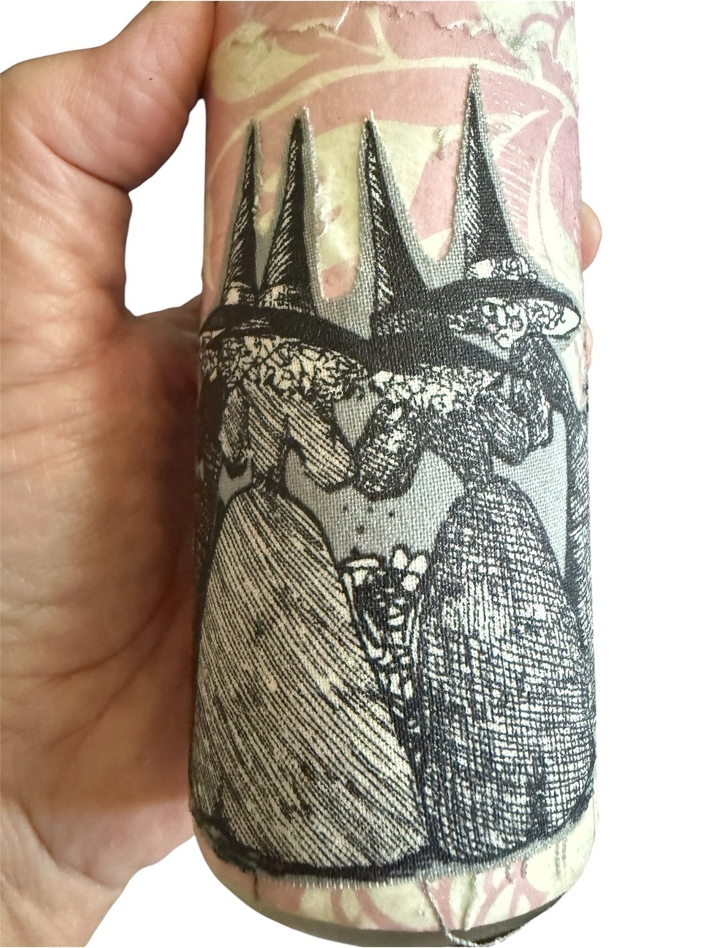Handcrafted Art Candle w/ Witch House Illustrations on Altar from Witch’s Estate